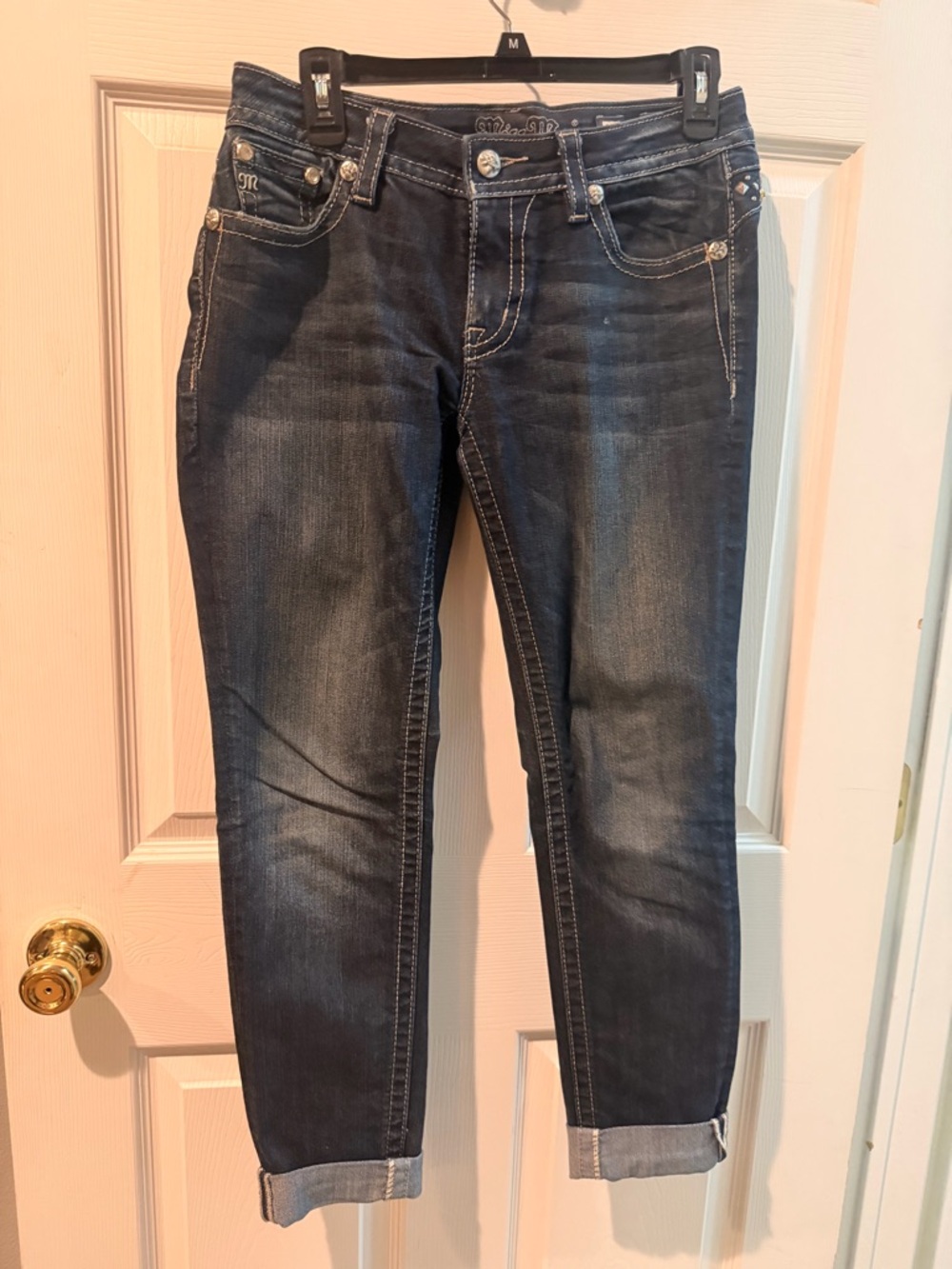 Miss Me Indigo Cropped Slim Jeans